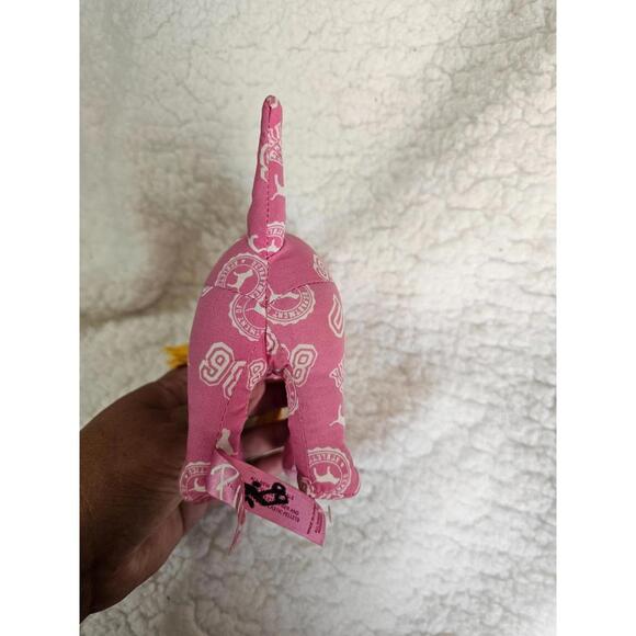 Pink Victoria's Secret Pop Puppy Dog Plush Toy Green Backpack Stuffed Animal 5" - Picture 8 of 12